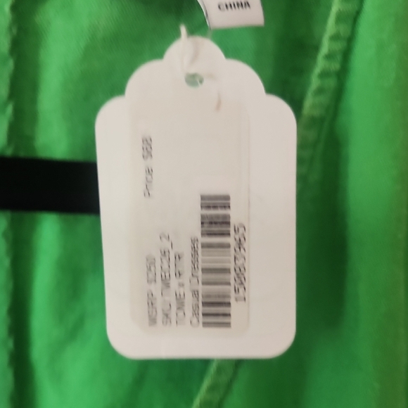 Chic Green V-Neck Mini Dress - Picture 3 of 5